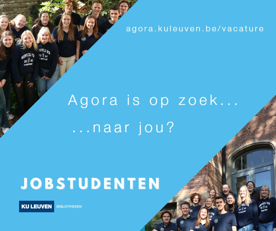 De Agora-bende is op zoek naar nieuwe kornuiten.
Grijp je kans op agora.kuleuven.be/vacature #jobstudent #vacature