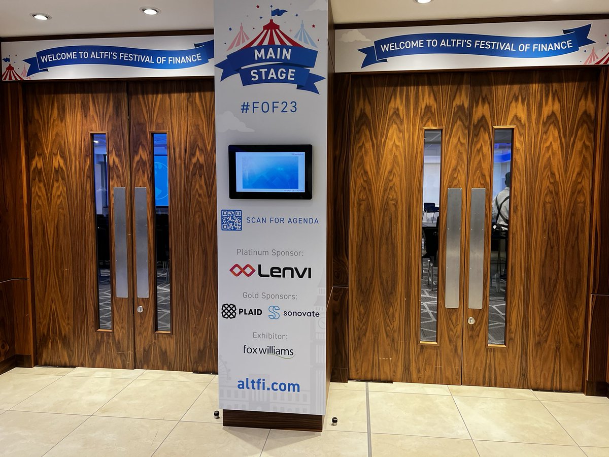 Excited to kick off Day 1 of <a href="/AltFiNews/">AltFi</a> Festival Of Finance 2023 in just under an hour #FOF23, first up I’ll be chatting with Michelle He from <a href="/getabound/">Abound</a>
