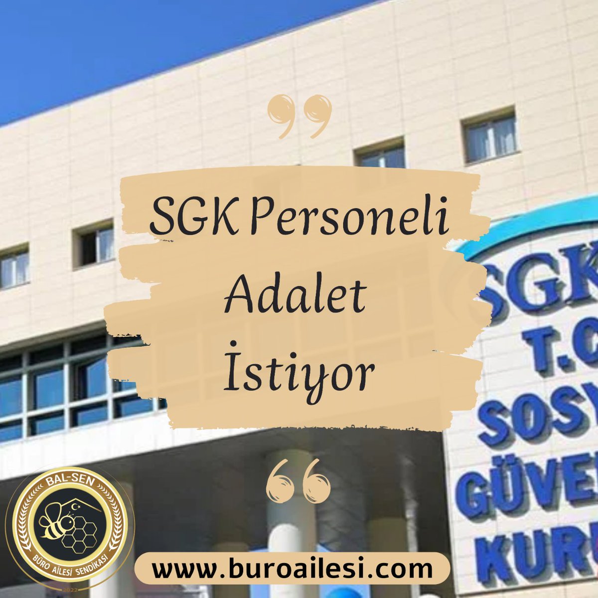 Burakdincersgk's tweet photo. Vatandaşlarımızın tamamına hizmet vermek için özveriyle çalışan her bir SGK Ailesi emeğinin karşılığını sosyal güvenlik tazminatı, ikramiye, ek ödeme ve uzmanlık istiyor.

#SGKPersoneliAdaletİstiyor https://t.co/dW0uWSiOf4