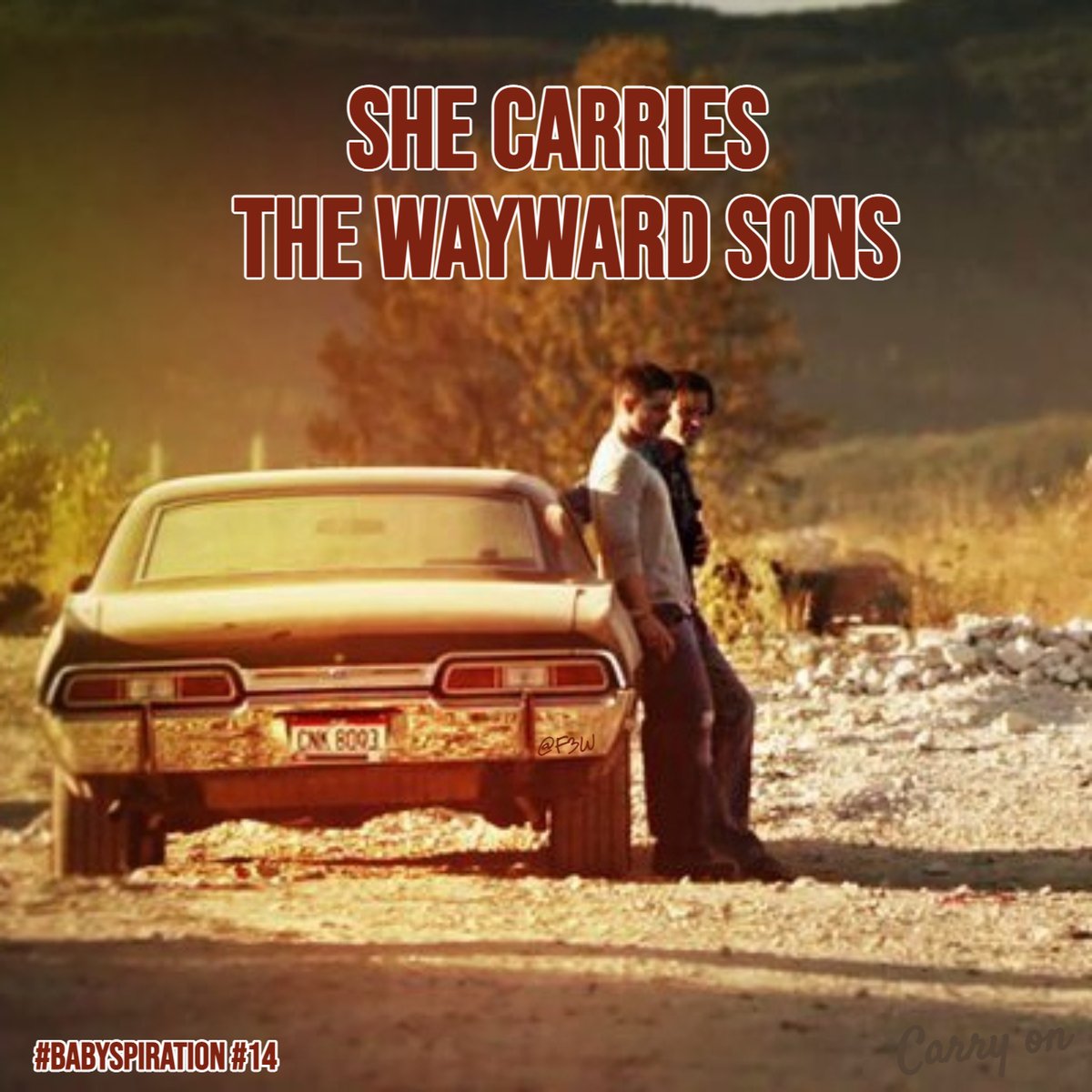 Franki3W's tweet photo. #BabySpiration #14
She carries the Wayward Sons.
#SPNFamily #Supernatural #AKF @jarpad #Baby #67Impala @JensenAckles #WaywardSons #TheyAintHeavy #SheIsHome #CarryOn #WinchestersForever #BabyAppreciationDay #WeLoveYouBaby #impalalife #chevyimpala #chevrolet #impalaforever https://t.co/ga5Zhxehvf