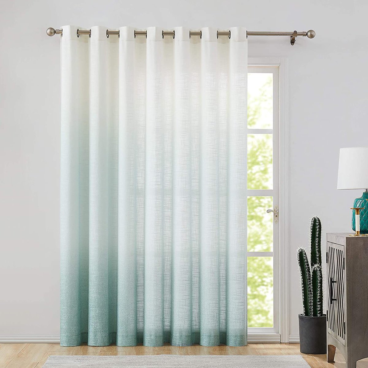 Ombre semi sheer curtain, rayon blended, heavy tectured panel, easy care, for wholesale #homedecor #home #homeintorior #homedesign #curtain #drapery #fabric #hometextiles #windowtreament