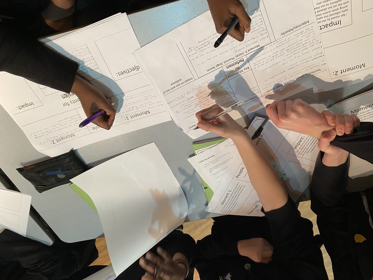 DeptfordGreen's tweet photo. It’s #WeekOfWonder at Deptford Green School. #thinkhardtuesday is off to an exciting start with a Year 11 ‘quote race’ drama lesson to revise the key moments in ‘Small Island’. #exploredreamdiscover #deptford #lewisham #BeGreat https://t.co/af1IyIpBeQ