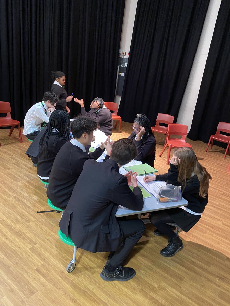 DeptfordGreen's tweet photo. It’s #WeekOfWonder at Deptford Green School. #thinkhardtuesday is off to an exciting start with a Year 11 ‘quote race’ drama lesson to revise the key moments in ‘Small Island’. #exploredreamdiscover #deptford #lewisham #BeGreat https://t.co/af1IyIpBeQ