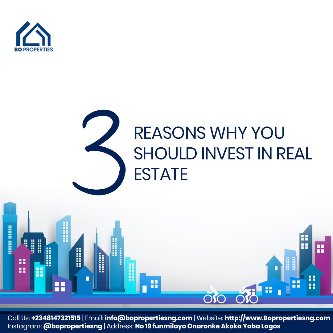 Bopropertiesng's tweet photo. When people hear about real estate investments, the first question that comes to mind is WHY SHOULD I INVEST IN REAL ESTATE ?
Income opportunities in real estate are endless.
#Realestate #boproperties https://t.co/CYnVPCbtoE