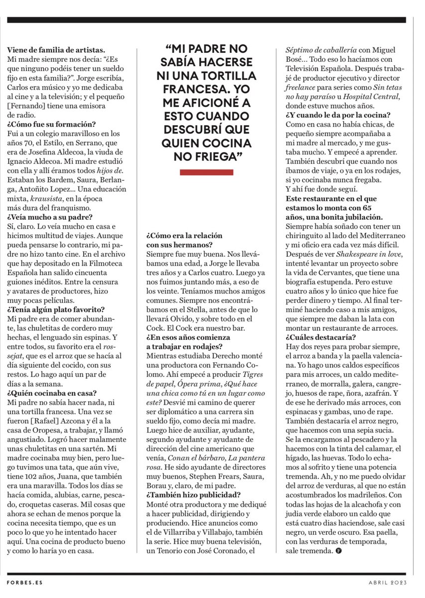 abriverad's tweet photo. ✍🏼El mes pasado me acerqué por el restaurante Berlanga y charlé con su propietario: José Luis García Berlanga

😋Si alguien tiene curiosidad, dejo por aquí la entrevista, que ha salido en Forbes. En ella hablamos de su increíble vida y de su pasión por la cocina valenciana https://t.co/X36A2ygn6i