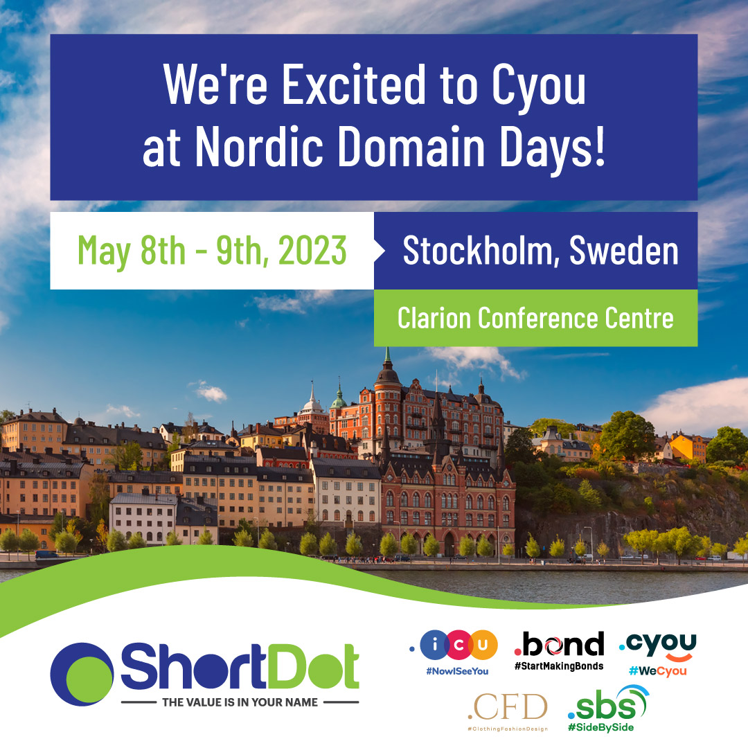 ShortDotDomains's tweet image. Meet us in Stockholm for @nordicdomain on May 8th-9th at the Clarion Conference Centre!

We look forward to meet our industry friends and stay updated on the latest domain industry trends.

Looking forward to seeing you there! #NordicDomainDays #DomainEvent #ShortDotDomains