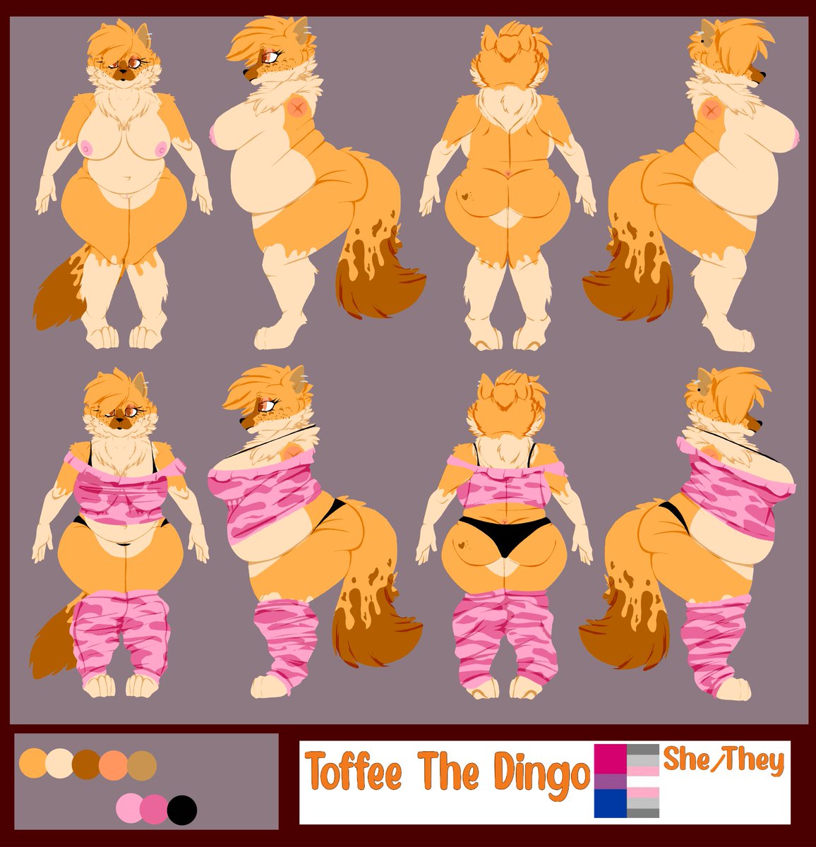 chubby_dingo's tweet photo. I gave Toffee a long overdue update! #Art #furryart #originalcharacter https://t.co/5cKhFU33Jk