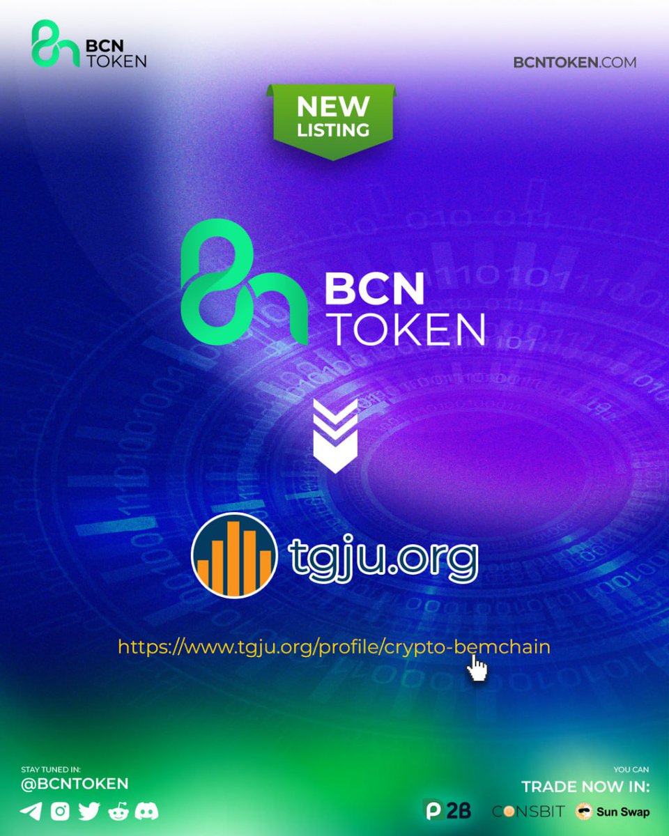 bcntoken's tweet photo. 🚀 Great news! #BCNtoken is now live on https://t.co/Hla4fH6xjN, one of the top cryptocurrency tracking websites in Iran! 🎉
We're excited to be part of the TGju community and look forward to bringing more value to our Iranian supporters through this partnership. Thank you for your continued support! #BCN #TGju #cryptocurrency 
https://t.co/TTNH0kkqrf

💚 Join our Community: @bcntoken