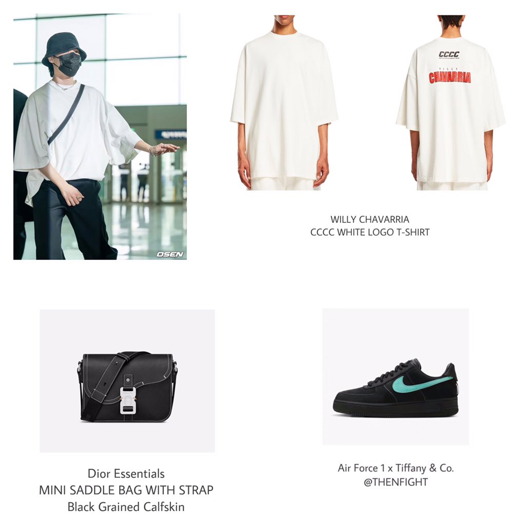 BTS' Jimin Hits Airport in Willy Chavarria & Tiffany Nike AF1s