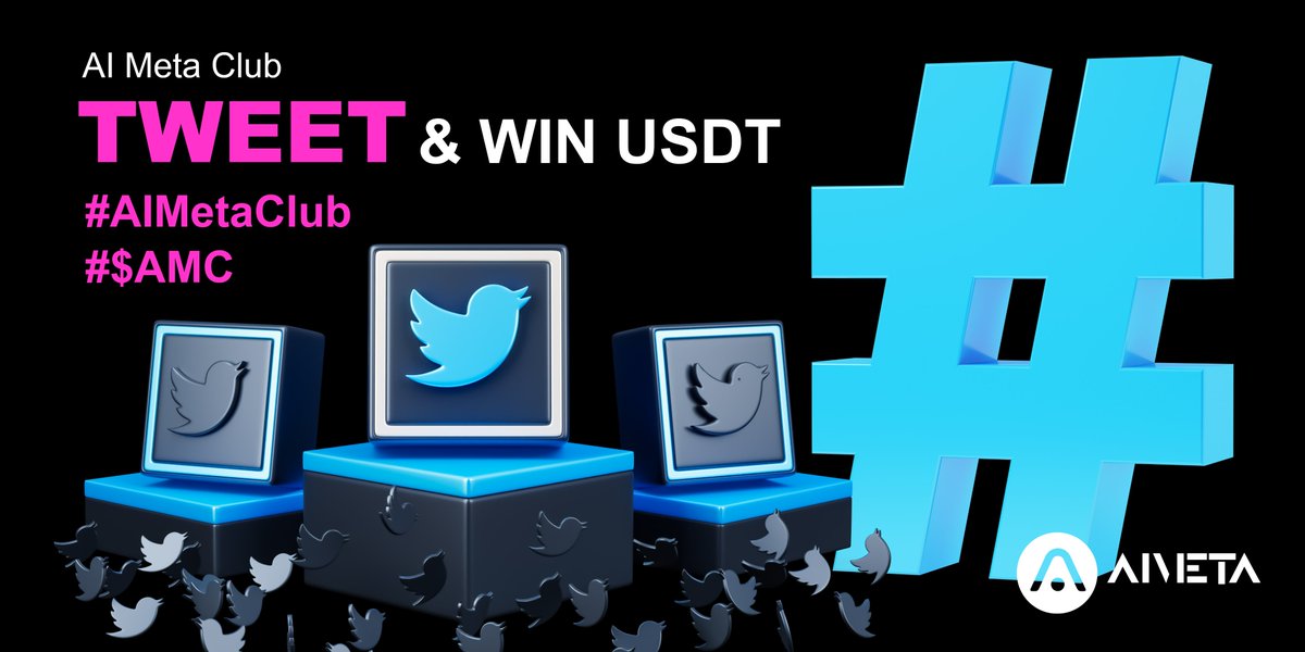 AIMetaClub's tweet photo. 📣Join Tweet With Our Hashtag to win amazing Prizes🎁🎉!

🚨Hey, AMC group members! We have some exciting news for you. The AI Meta Club Twitter activity is in full swing and we want you to join us and stand a chance to win amazing prizes!

All you have to do is complete the simple tasks from the "Tweet with our hashtag" gleam activity #AIMetaClub #$AMC  $AMC. It's that simple!

JOIN THE Gleam LINK🔗
https://t.co/7X8d7HyqPo

🗓Start: April 25th 2023
🗓End: May 2nd 2023

Don't miss out on this limited-time opportunity to win USDT + AMC Tokens prizes🏆💰!

Encourage your friends and family to join the AI Meta Club Twitter activity and increase your chances of winning by referring more people to join. This is your chance to showcase your skills, connect with other like-minded individuals, and win amazing prizes all at the same time!

So what are you waiting for? Join the contest Now! We can't wait to see your tweets and celebrate your success!
#AIMetaClub #$AMC $AMC