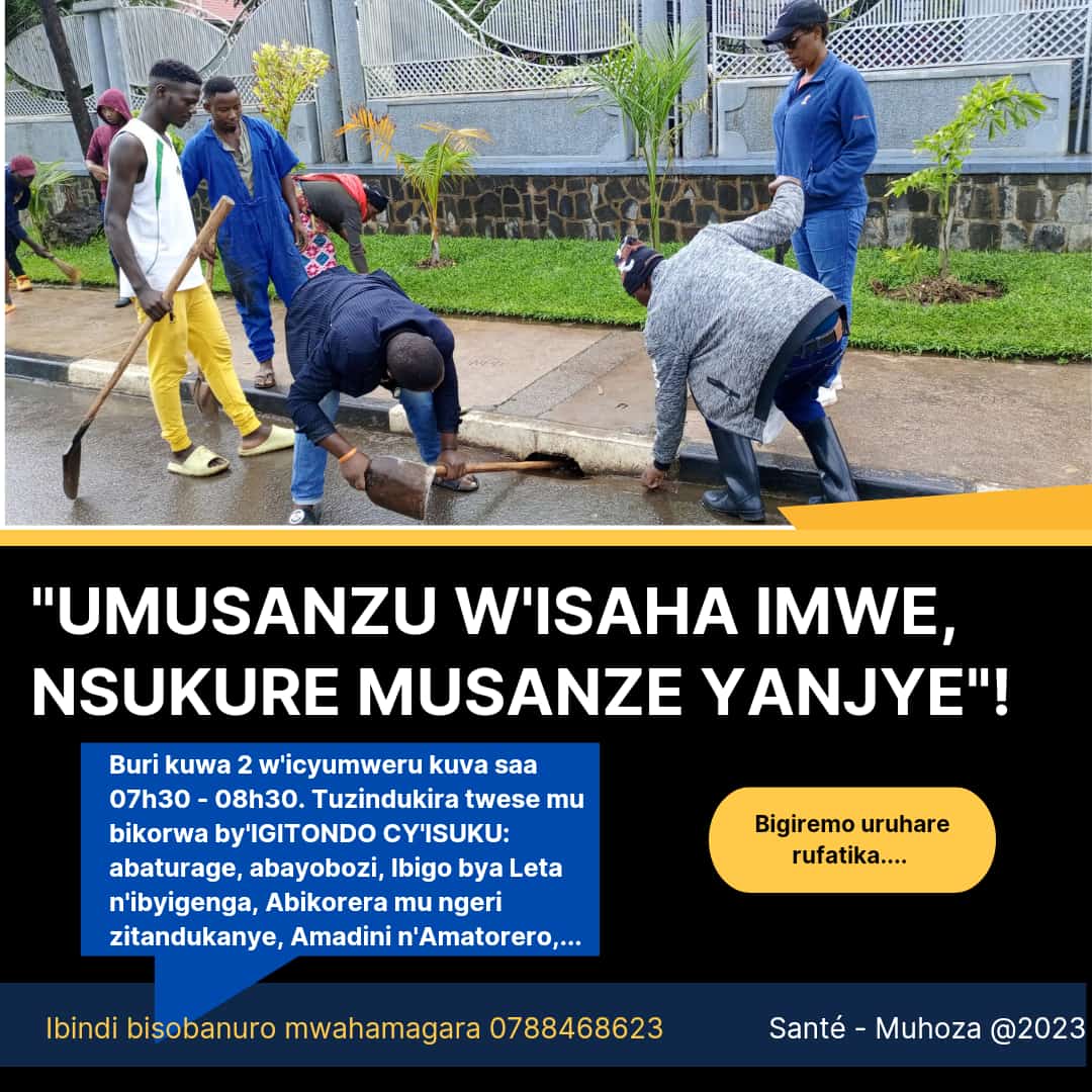 ZacharieNDAYIS5's tweet photo. Umusanzu w'isaha imwe
Nsukure #Musanze yacu
@MusanzeDistrict @RobertByiri @RwandaLocalGov https://t.co/ZFcxXrwj4v