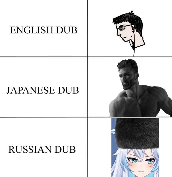 one of my regulars made this while we were talking about anime dub language choices .. 🤣

🫡 JOIN STREAM IF YOU ENJOY ANGRY RUSSIAN FOX NOISES, I WILL NOT DISAPPOINT

#Vtuber #VtuberMemes