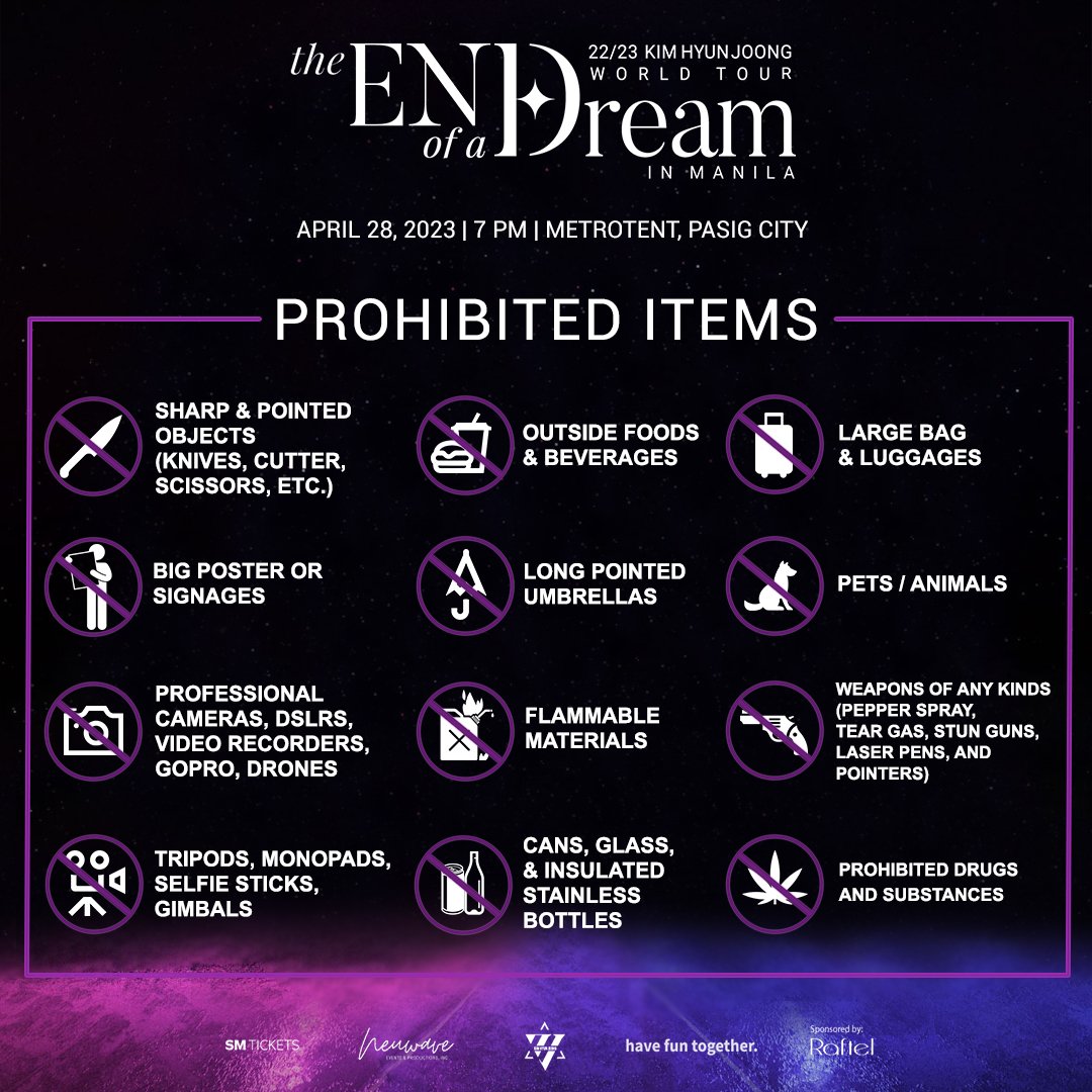 neuwave_events's tweet photo. We're getting closer to the dday, PH Henecias! 😍

Here are the event guidelines and reminders for 22/23 Kim Hyun Joong World Tour: The End of a Dream in Manila on 4/28 at 7PM in MetroTent, Pasig City.

TICKETS ARE STILL AVAILABLE AT @smtickets
#TEDinManila #KHJinManila https://t.co/gRBQob6L3N