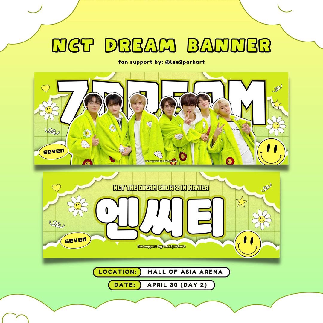 THE DREAM SHOW 2 IN MANILA FAN SUPPORT BY <a href="/lee2parkart/">jo 🍡</a> 

📍MOA ARENA
📅 APRIL 30

— like &amp; rt (no need to follow)
— show proof on d-day
— exact loc &amp; time TBA
— strictly 1:1 only
— on the spot trade only
— open for donation, pls dm

see you on 30th, nctzens / dreamzens 💚