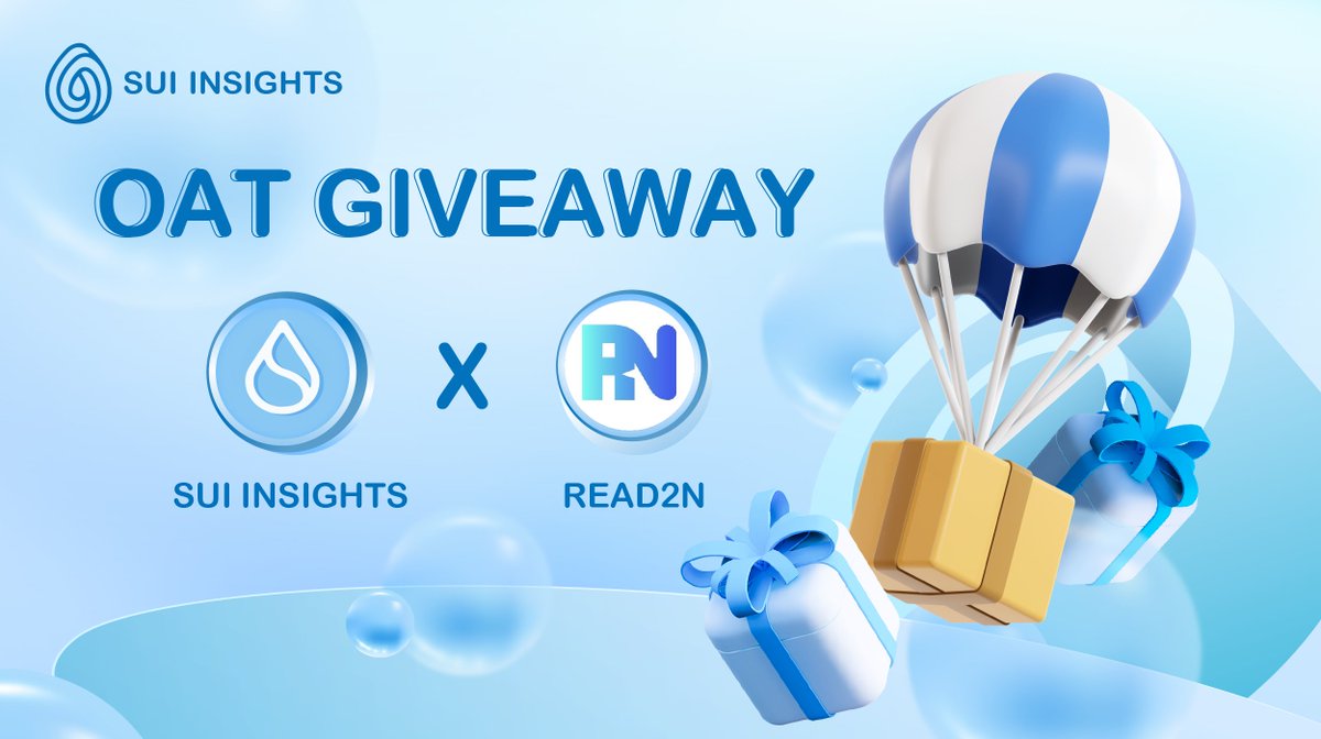 SuiInsights's tweet photo. ☀️A GIVEAWAY EVENT SPONSORED BY 
@Read2N

🔥All users who complete the task before May 15 will receive future WCM airdrops

1️⃣Enter: https://t.co/MUqzGf84nb
2️⃣Do all social tasks and claim
3️⃣Leave OAT below 👇👇👇

#SuiNetwork #Sui #Read2N #Giveaway https://t.co/tvJmBXgHQf