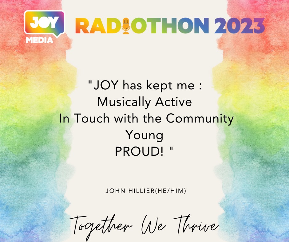 JOY949's tweet photo. Only 5 days till JOY's biggest annual fundraiser!
Join/renew memberships, donate or contribute to keep JOY on-air, broadcasting rainbow community voices, and bringing you JOY for another year! https://t.co/zdhsI7qzGG