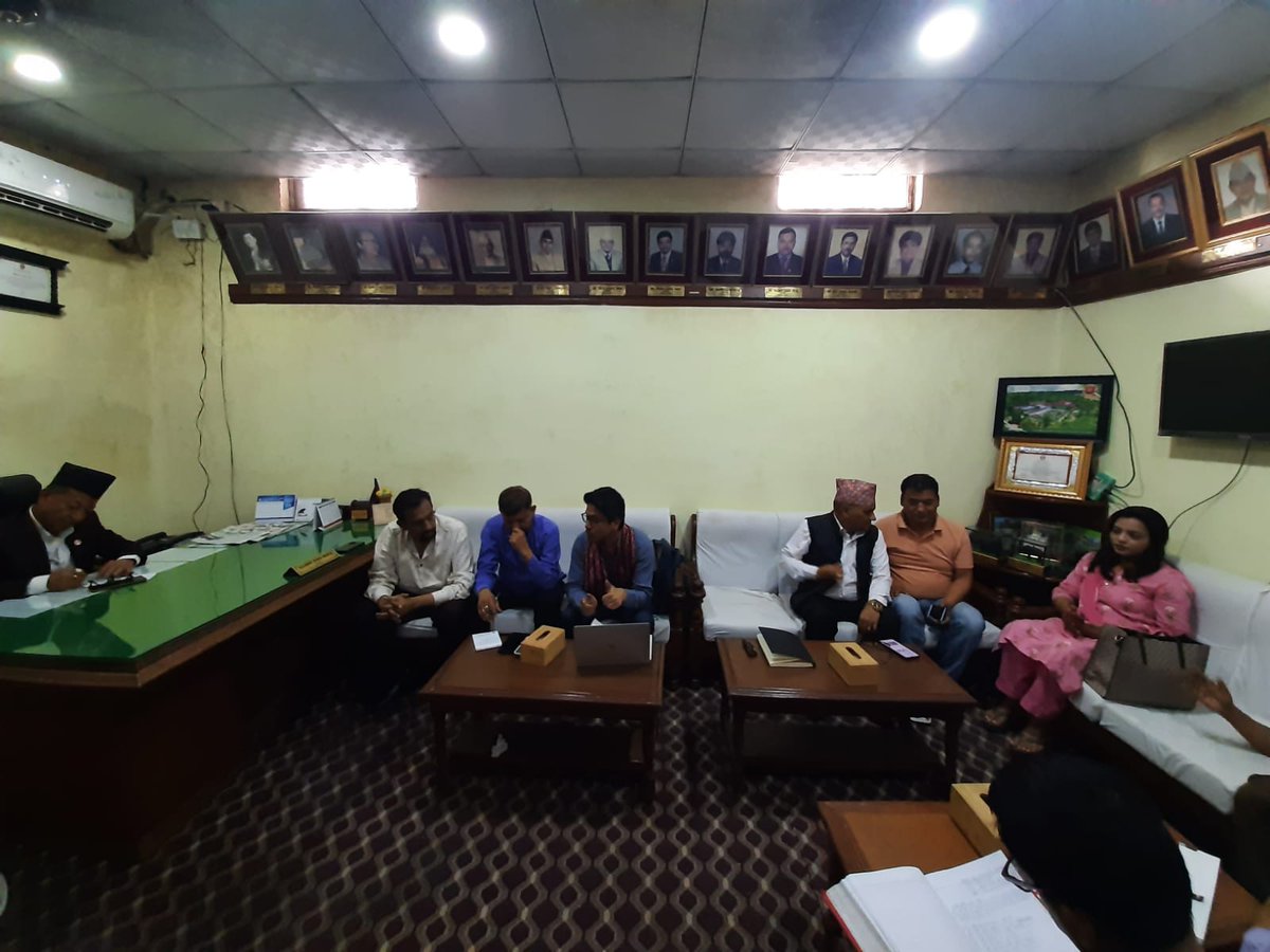 SudridhNURP's tweet photo. NURP with @prcnepal is consulting with #keystakeholders to build an #actionable GRID-oriented plan for a more #liveable Butwal. 
Yesterday, NURP met with representatives from Butwal Chamber of Commerce &amp; Industries (BuCCI) to #assess the city's urban &amp; social context. @UKinNepal https://t.co/kKf1Uyj6po