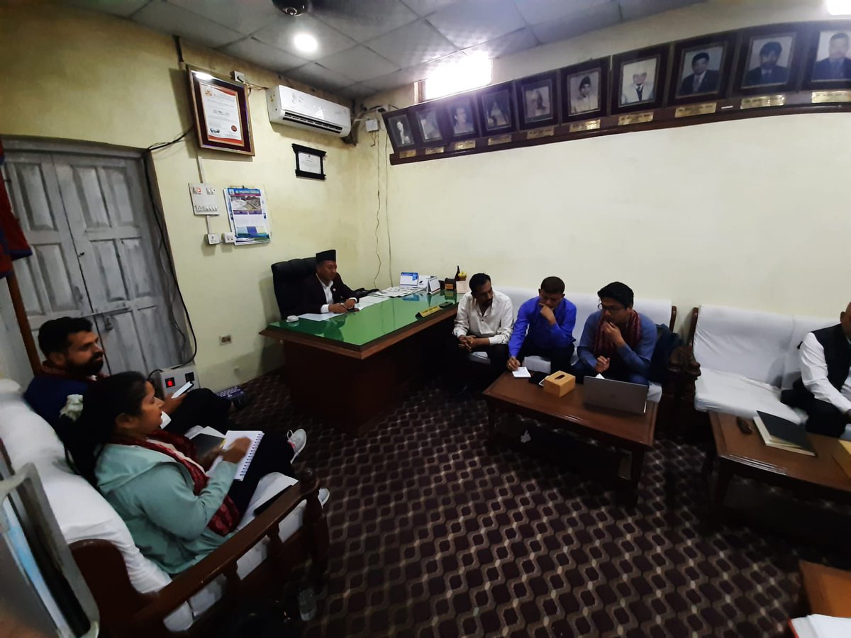 SudridhNURP's tweet photo. NURP with @prcnepal is consulting with #keystakeholders to build an #actionable GRID-oriented plan for a more #liveable Butwal. 
Yesterday, NURP met with representatives from Butwal Chamber of Commerce &amp; Industries (BuCCI) to #assess the city's urban &amp; social context. @UKinNepal https://t.co/kKf1Uyj6po