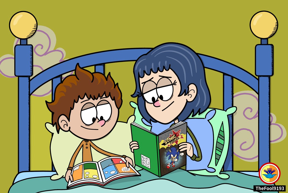 TFool9193's tweet photo. Request de DeviantArt para @albertmame1 
Angelo y su hermana Elena de Angelo Rules leen comics mientras se recuperan de su resfriado.

Disculpa la tardanza.

#angelorules #fanart #theloudhousestyle #dibujo https://t.co/bG8qJuihKB