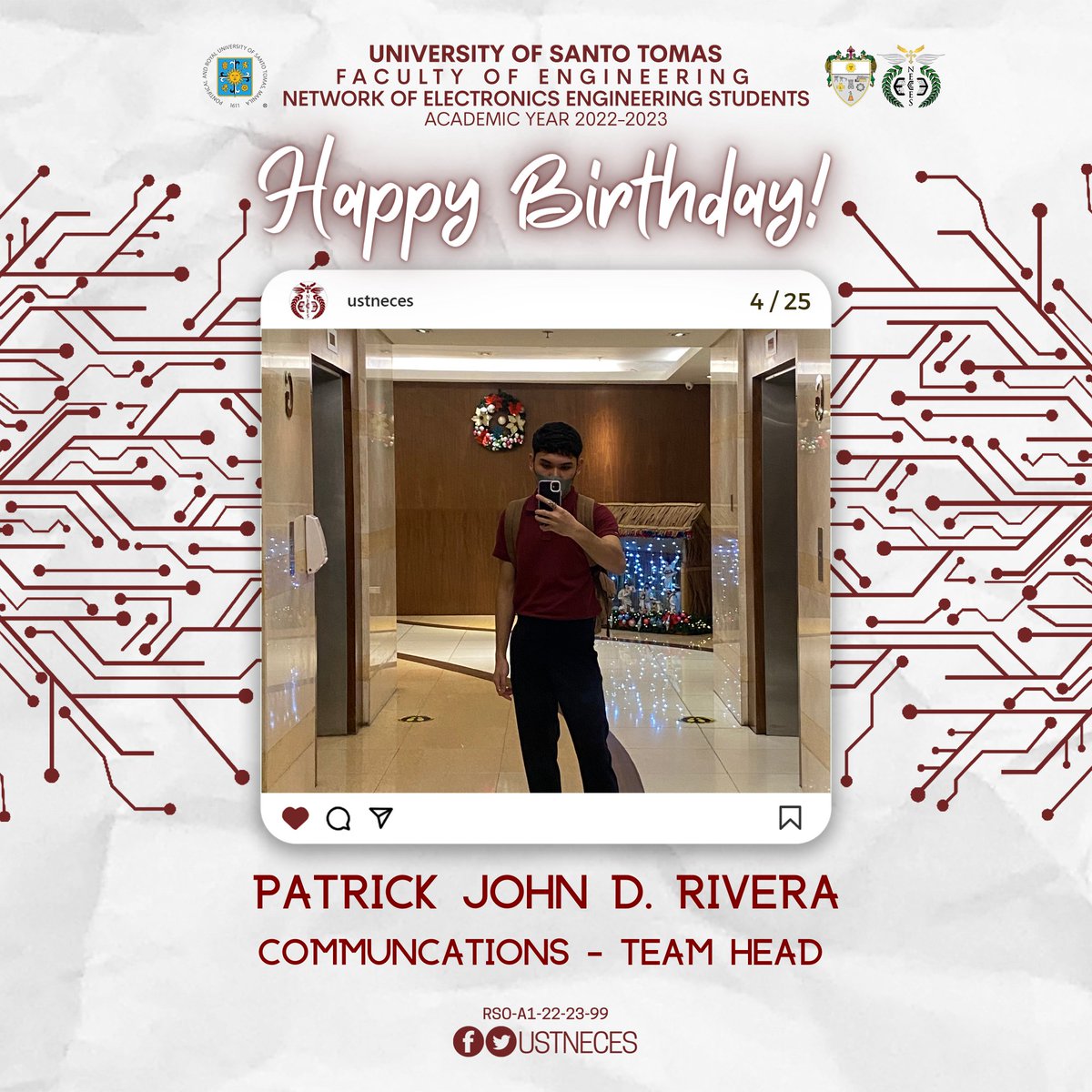 ustneces's tweet photo. Today is the birthday of one of our fantastic Team Communications head, Patrick Rivera, who has been vital in keeping our communication strategy on track. https://t.co/8oKwb1d1aa