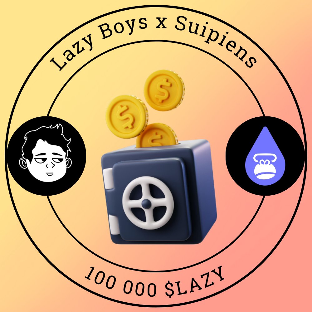 suipiens's tweet photo. 🎁 HUGE AIRDROP FROM LazyBoys 🎊

100,000 $LAZY shared for the early contributors

👉 Claim free OAT and hold to earn rewards: https://t.co/TEFcBje8vr

Congratulations on the successful collaboration with @SuiLazyBoys

FCFS! DO IT NOW 🔥

#Giveaway #Airdrop #OAT