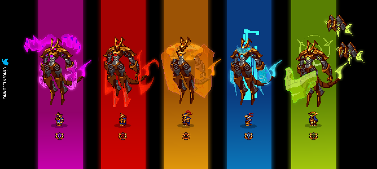 Auric Tesla Mechas
#pixelart