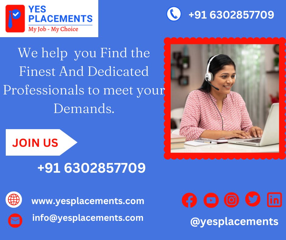 yes_placements's tweet photo. We help you Find the Finest And Dedicated #Professionals to meet your Demands.
SIGN UP NOW
📷+91 63028 57709
📷 https://t.co/buebY4dmc7
📷 info@yesplacements.com
#yesplacements #trainingservices #trainings #guntur #yesplacementsinguntur #ITjobs #education #placements #software https://t.co/H5PNJMhGjE