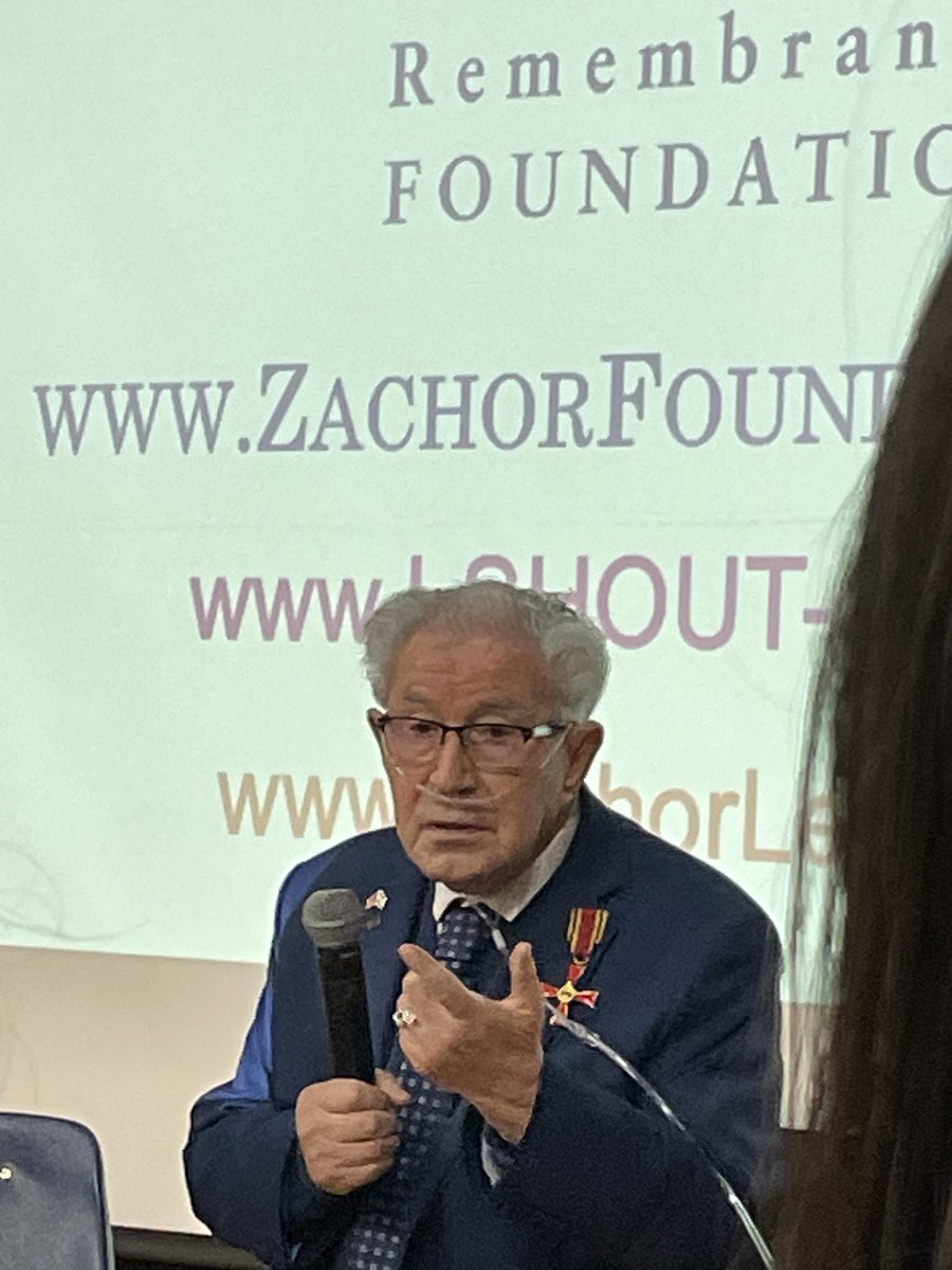MCMS_Panthers's tweet photo. Thank you Ben Lesser for speaking with the Medea Creek families and the Oak Park community tonight. Ben was a 15 year old Jewish boy when he went to Auschwitz’s and survived the Holocaust. https://t.co/PqtEo5Q4yC