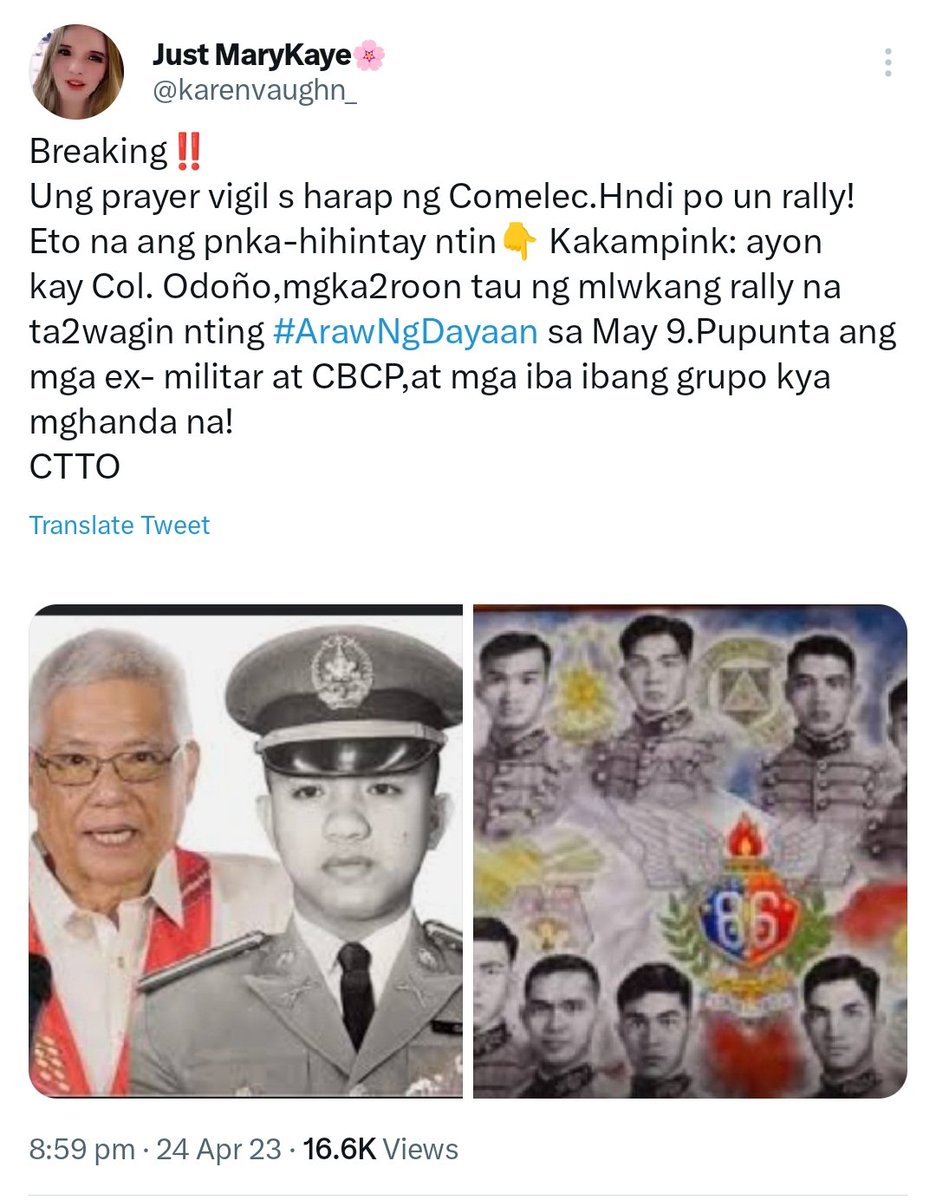 Benj2point0's tweet photo. Calling the attention of the authorities. May nag-oorganize ng kaguluhan. @bongbongmarcos @indaysara @PMA_CCAFP @TeamAFP @pnppio @NBI_OFFICIAL_PH https://t.co/UwBJJyFF2y