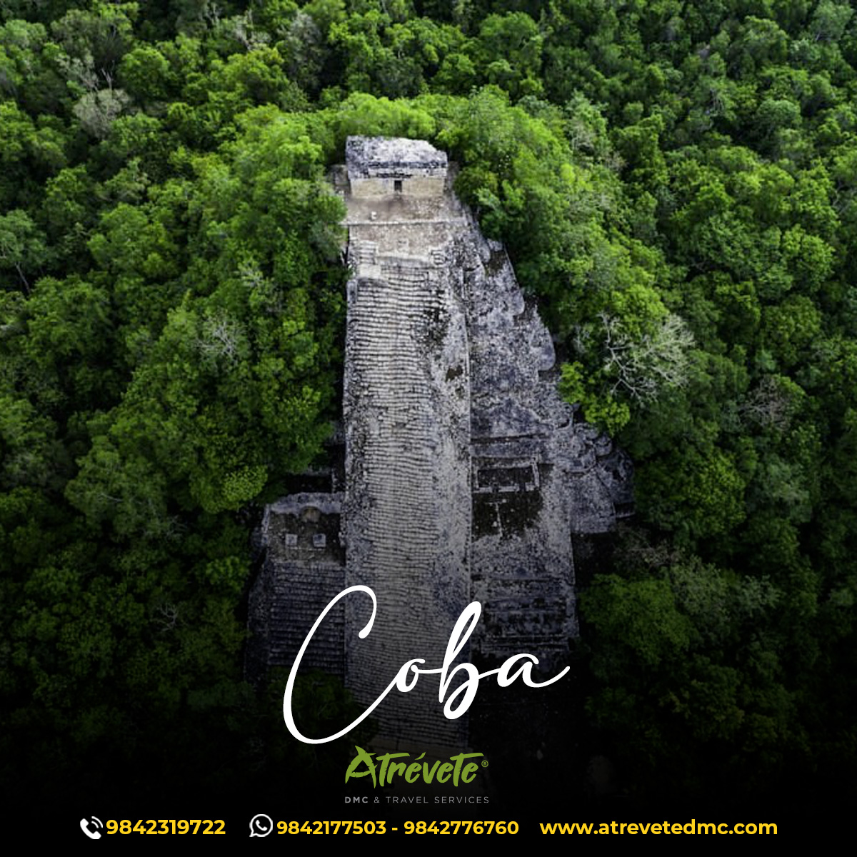 atrevetedmc's tweet photo. Ven a descubrir Coba y su fascinante pasado maya. ¡Te aseguramos que será una experiencia inolvidable!
😉Quieres conocerlo??? Nosotros te llevamos
Pregunta por nuestros tours disponibles.
📱WhatsApp: 9842177503 | 9842776760
📱Oficina: 9842319722
💻https://t.co/ztfvm8sXnI https://t.co/n5UDQgnFnW