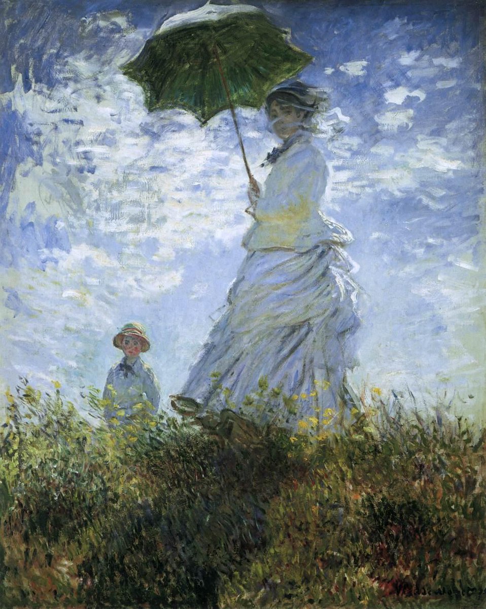 Woman With A Parasol, Monet, 1875

(Madame Monet and Her Son)

academiaaesthetics.com/gallery/woman-…