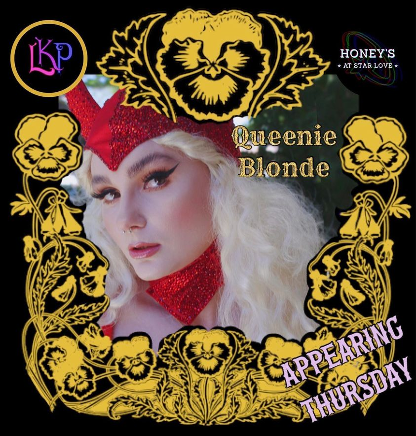 LustyKitten's tweet photo. Her whoring has turned into her art! Troupe member @queenie_blonde joins the lineup for Wheel of Burlesque at Honey's this Thursday https://t.co/AeuhqGrP05
