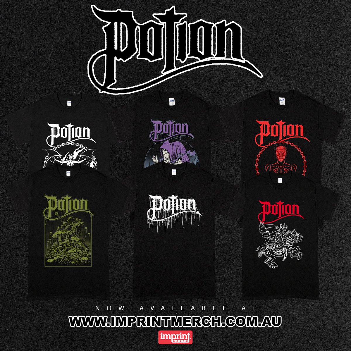 Potiondoom's tweet photo. 🚨 Brand new merch and leftover tour designs available NOW exclusively from our new store on Imprint Merch.

https://t.co/yNAH9f7RpW https://t.co/1WhZNzOmHG