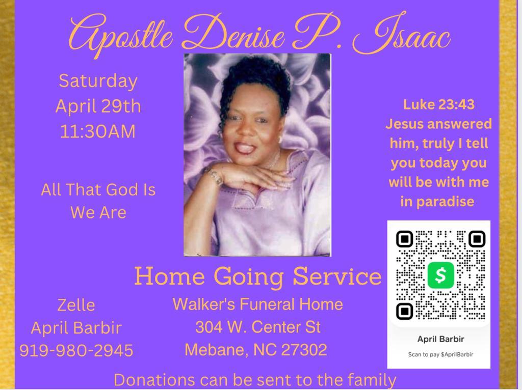 Apostle Denise P. Isaac tweet media