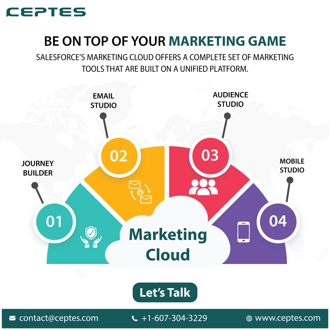 ceptessoftware's tweet photo. Do you #deal in the #market and be on top of your marketing game? Hire #CeptesSoftware to get a complete set of marketing #tools that are built on a unified platform.
Visit https://t.co/ceHfwGMqts for more details.
#salesforcecrm #salesforce #salesforceconsultants #ceptes https://t.co/I8prPcQo8K