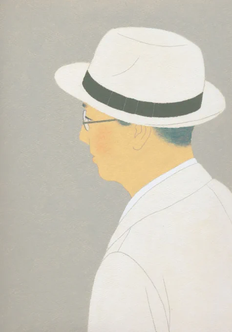ソフト(帽子)のおじさんの絵は以前コンペのために描いたことがあります。ソフトってなんかいいですよね〜。亡き父も昔はよく被ってました。 