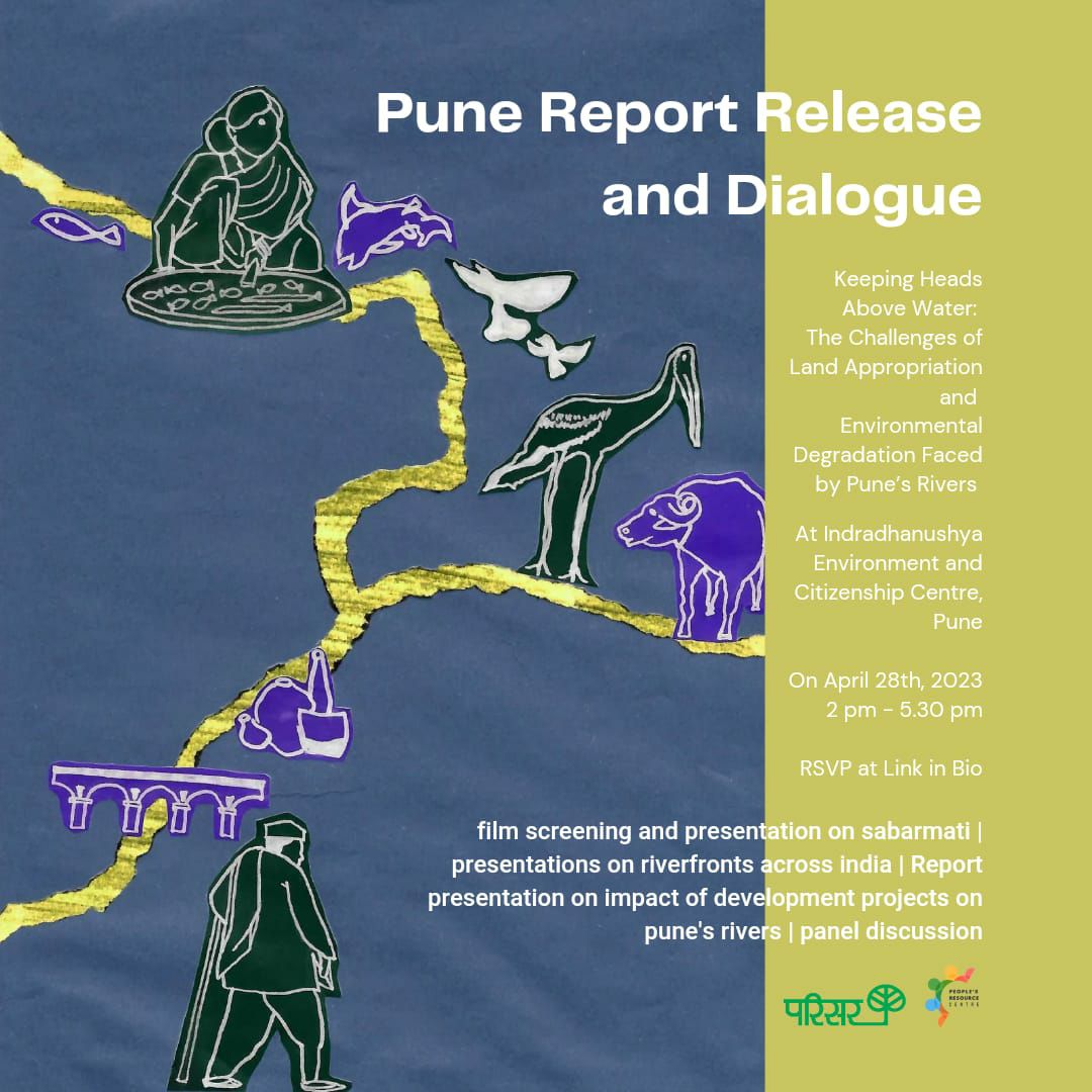 In collaboration with <a href="/prc_India/">People's Resource Centre</a>, we are releasing a report on the documentation of the Mula Mutha River #RFDPune work and other related projects. Join the event on 28th April to know all about the impact such a project would have. RSVP here- forms.gle/GuriiXdn6fJmZR…
