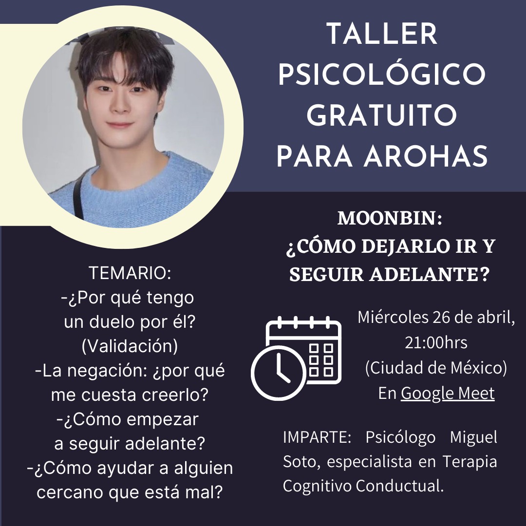 psicmiguelsoto's tweet photo. Taller psicológico para Arohas y para familiares y amigos de Arohas. 

Será el próximo miércoles a las 9:00pm, tiempo del centro de México. 

Acceso gratuito, a través de Google Meet. https://t.co/Z6QGdbdwYe