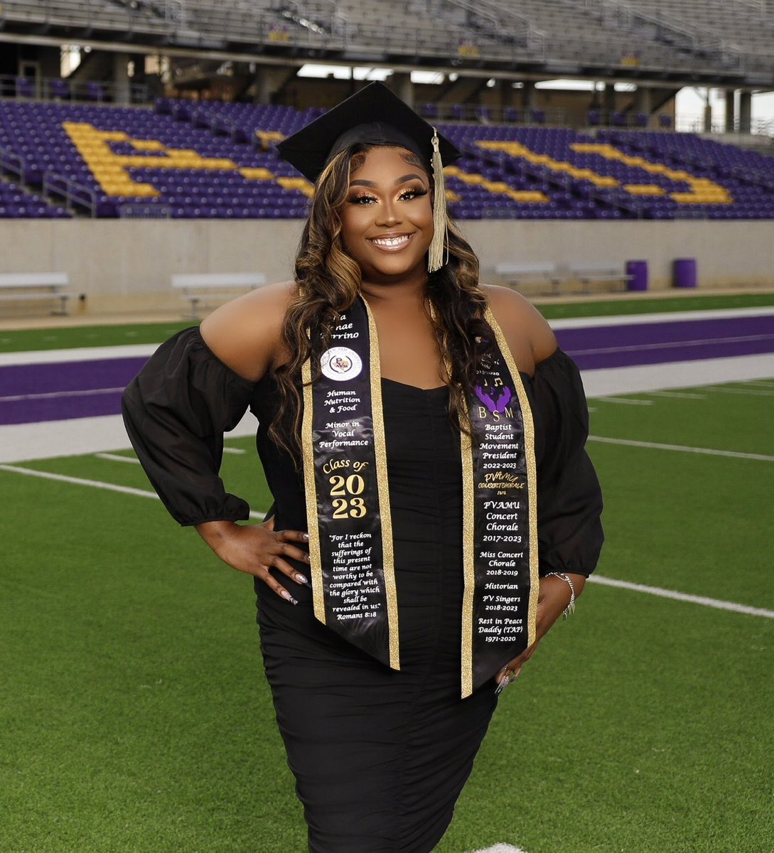 keepupwithjayyy's tweet photo. “The manifestation of a promise of God may be delayed but His Word tells us it is not denied” 2 Corinthians 1:20 

May 13th 2023 8:30am 💜💛🎓
#pvamu #pvamugrad https://t.co/IHln9TFOCp