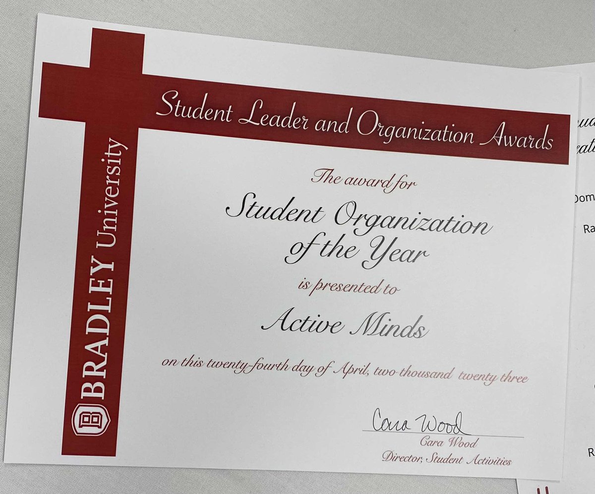 GabiNecastro's tweet photo. Got too excited and completely forgot to announce: Active Minds is the Student Organization of the Year 🥳🥳🥳 https://t.co/OFOvzsIXBU