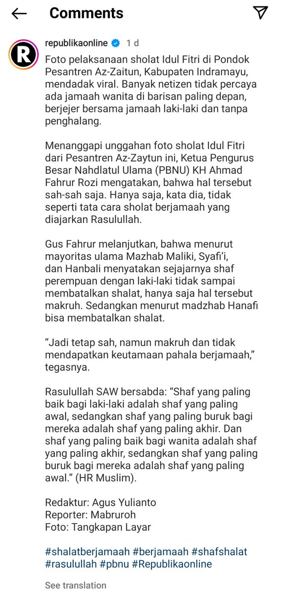 dwioktariyadi's tweet photo. Saya akuin Pak Shamsi ini sangat pintar dan pandai utk bikin umpan lambung di tengah masy yg miskin literasi. Bisa dilihat yg komen negatif ke NU

Pdhal jk baca penjelasannya sudah dijelaskan dgn gamblang sesuai masing2 Madzab. https://t.co/LirDcnXxJF