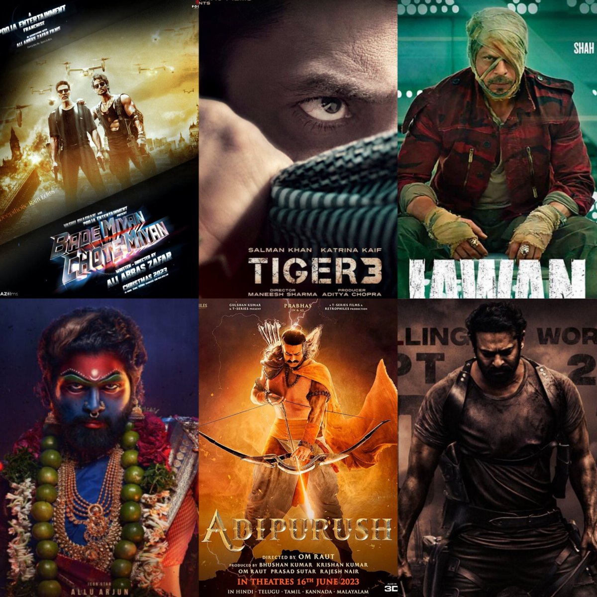 iAKsAmit_'s tweet photo. Which forthcoming mass extravaganza are you most excited about?

#BadeMiyanChoteMiyan #Tiger3 #Jawan #Pushpa2TheRule #Adipurush #Salaar https://t.co/OeRDlAVgFQ