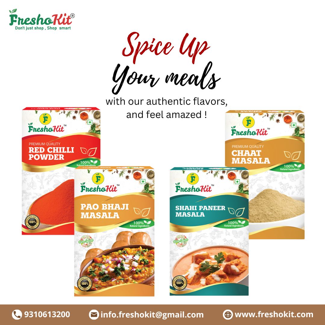 freshokit's tweet photo. Spice up your meals with Freshokit Masala! 🌶️🍴 Buy now and taste the difference. #Freshokit #MasalaLove #masala
#restaurant #food #foodie #dinner #delicious
#yummy #foodlover #cafe #lunch #chef #garammasala #garammasalapowder #masalarecipes #homemademasala https://t.co/Rr8dxBc99F