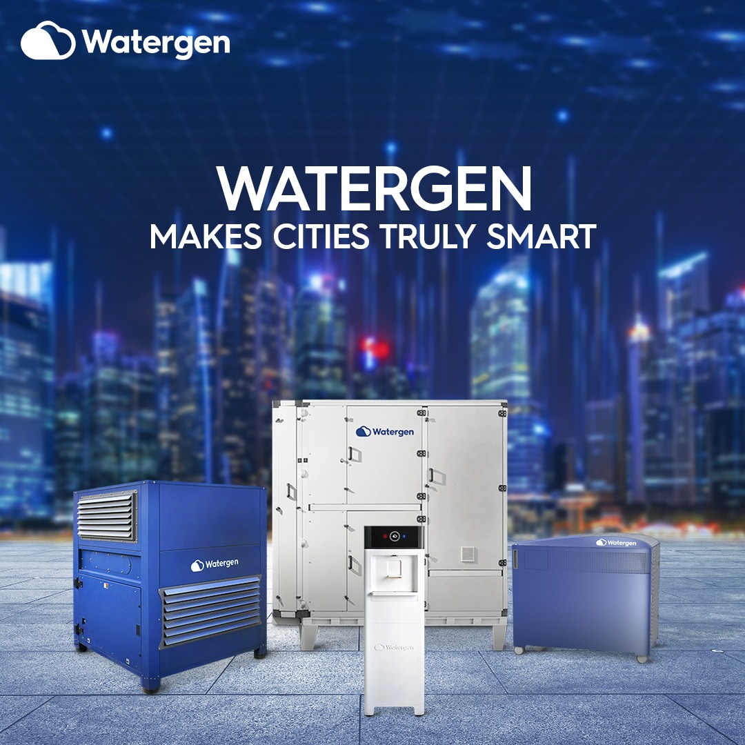 watergen_india's tweet photo. #Smartcities cannot be truly smart with conventional sources of #drinkingwater

#Watergen is here to create drinking ‘Water from Air’ sustainably at —#homes, #offices, #commercial &amp; #residential #buildings etc.
With Watergen, make your #cities truly #smart &amp; #sustainable

#India https://t.co/dTgPmAYes7
