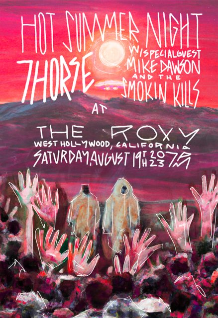 We're back in Hollywood Aug 19! This time we play @theroxy with the indomitable @7Horseband! Tickets go on sale this Friday!  axs.com/events/480278/…