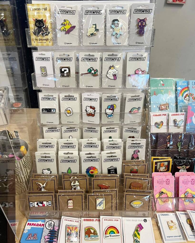 🚨 New shop alert for all my Bay Area folks! @myfavoritesf has some pins stocked up and moving fast! Located on 1682 haightst in SF. #pinshop #bayareagifts #pinstore #pinsforsale #pinsofig #smallbusiness #supportsmallbusinesses instagr.am/p/Crcf837OK1z/