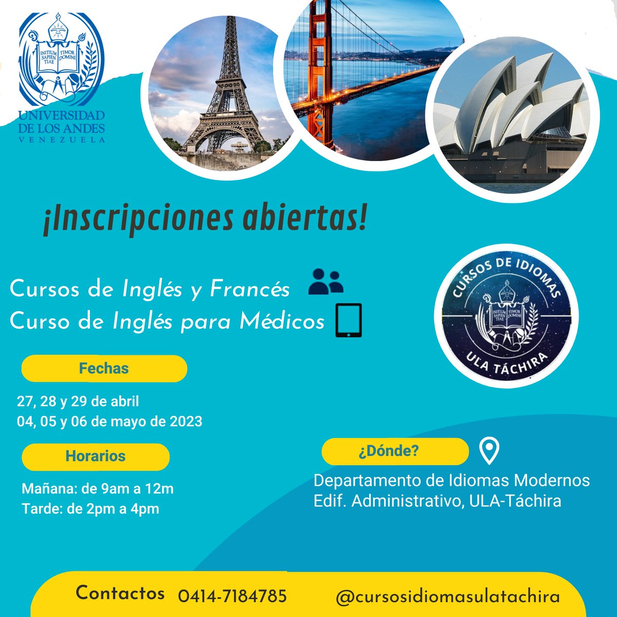 Este próximo jueves 27 de abril inicia el proceso de inscripciones para el período III-2023 de nuestros cursos. Revisa los niveles y horarios ofertados y escoge el tuyo!