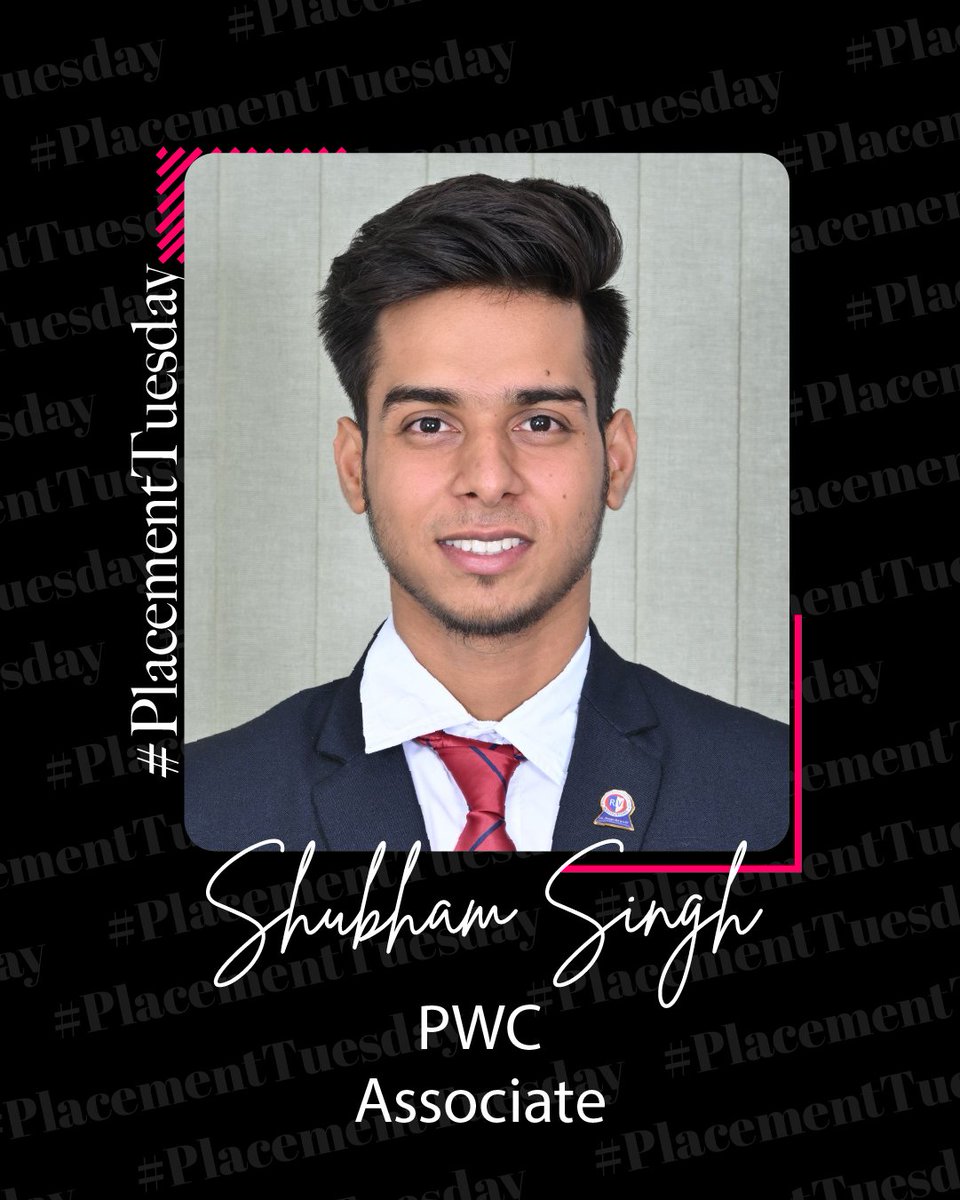RVIM_Official's tweet photo. We are thrilled to see our students begin their journey as industry pioneers with @PwC_IN. From #RVIM, we congratulate them for their success and wish them the best in all future endeavours.
#PlacementTuesday #CollegePlacements #NewCareer #CareerOpportunities #Placement https://t.co/U8mZpeMzOY