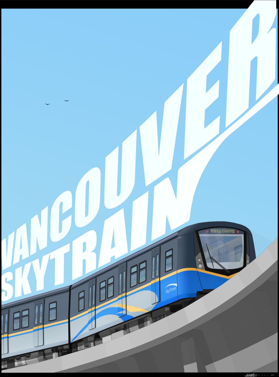 Vancouver Skytrain Poster #skytrain #Vancouver #translink #train artstation.com/prints/art_pri…