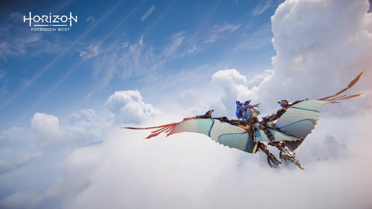 lilxtyn's tweet photo. Unbelievable environments to explore. I can't believe these clouds are made from 0s and 1s #PS5Share #HorizonForbiddenWest #BurningShoresDLC https://t.co/EuYz027uED